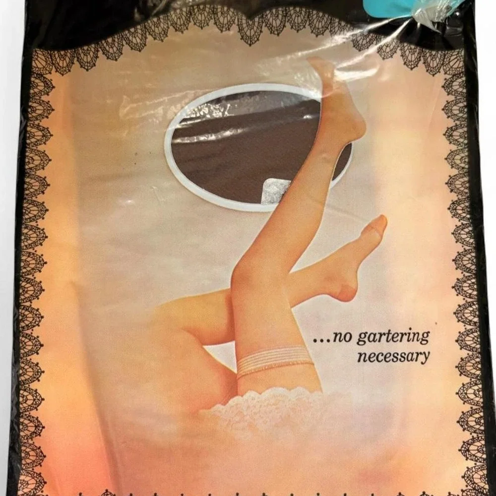 Vintage Pantyhose 1967 Riegel Corporation Thigh High Seamless Stretch Stockings